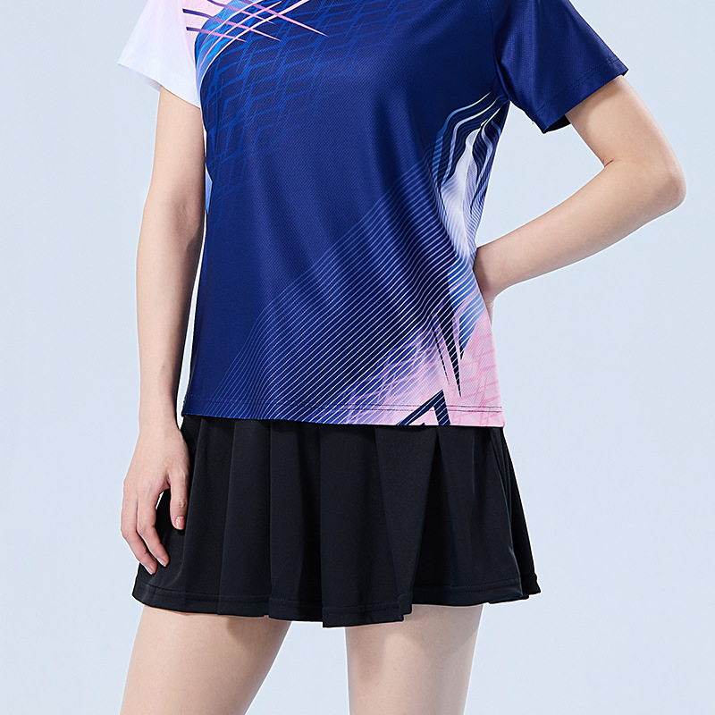 Nuevos trajes deportivos de bádminton se pueden imprimir ropa de entrenamiento ropa de voleibol de aire secado rápido ping-pong 1503