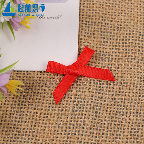 6MM double-sided polyester belt machine-tied small bow 36-color underwear and stockings bow hand-tied bow