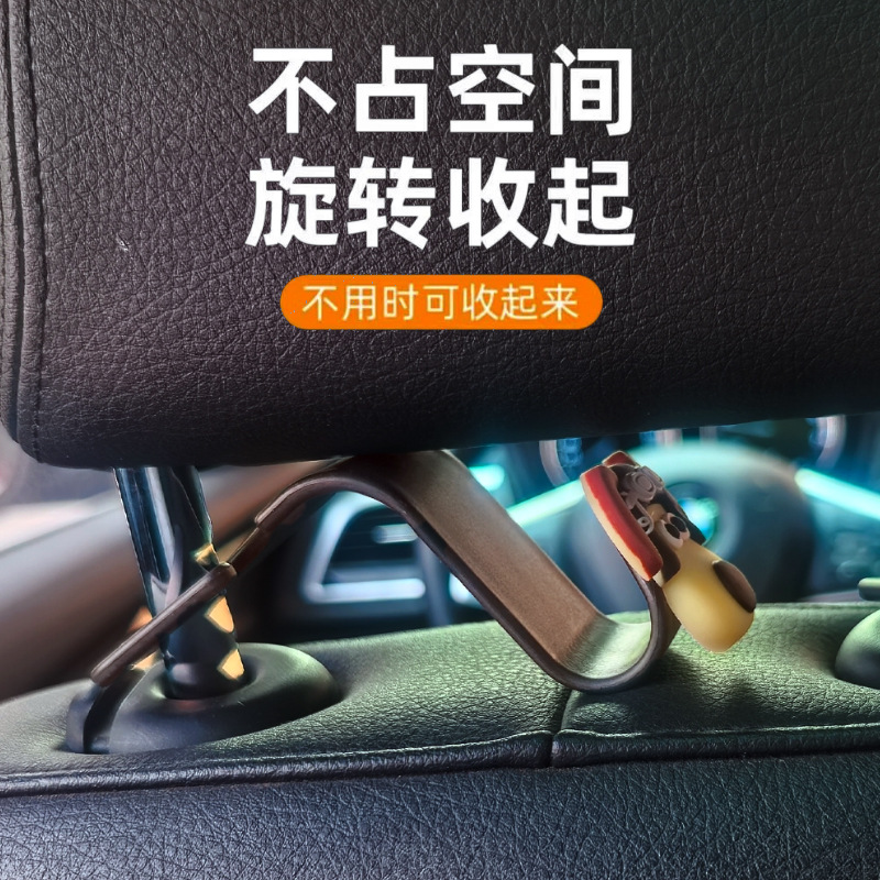 Coche trasero cabeza perro 3D 3D pegatinas de silicona coche gancho coche multi-asiento coche gancho asiento trasero gancho