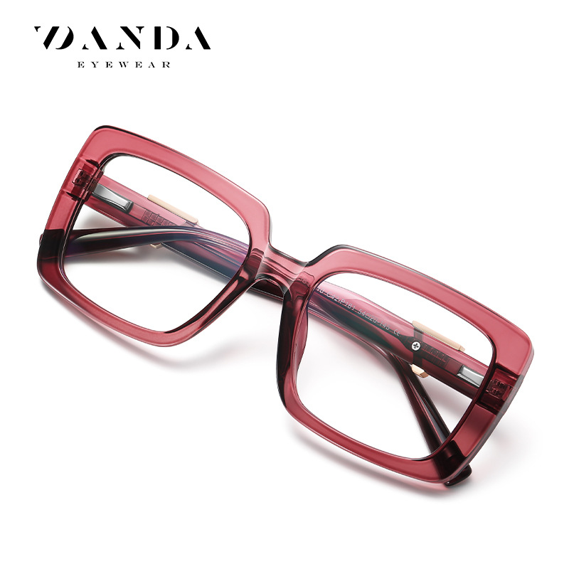 BC910, Monturas de Gafas Modernas para Mujer, Marca Europea y Americana de Moda, Lentes Transparentes, Sensación de Alta Gama, Varillas de Acetato, Aptas para Lentes Graduadas.