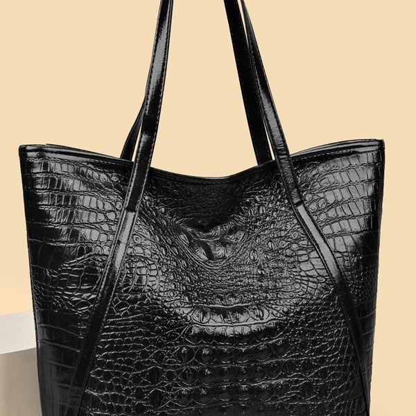 Bolso de mujer de textura nueva transfronteriza, bolso de hombro de gran capacidad, válvula de reparación de almacén de bloqueo de moda de todo fósforo, reducir el fuego y refrescarse