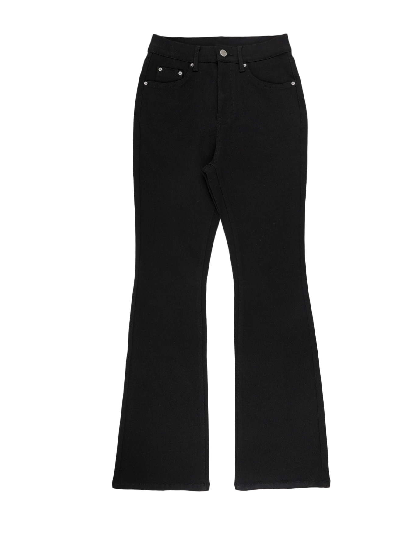 Women's Clothing Black High Waisted Flared Jeans, Sexy And Slim Fitting Floor Length Trousers, Unique Design, Hip Lifting Flared Pants._mkmklike.com