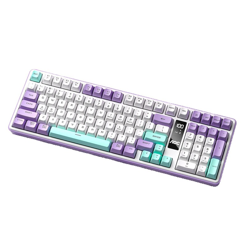 AOC GK320无线三模键盘蓝牙2.4G机械手感电竞游戏电脑办公RGB带屏|undefined