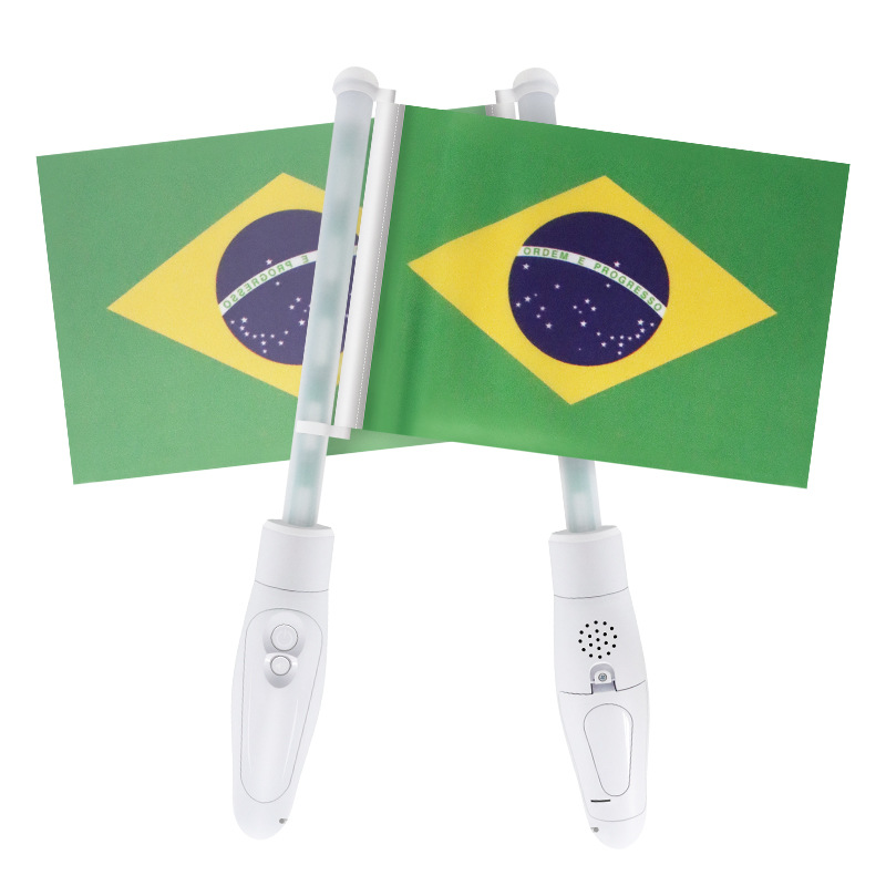 Banderas luminosas de la Copa del Mundo LED varillas brillantes de colores eventos deportivos fanáticos del fútbol sosteniendo banderas luminosas