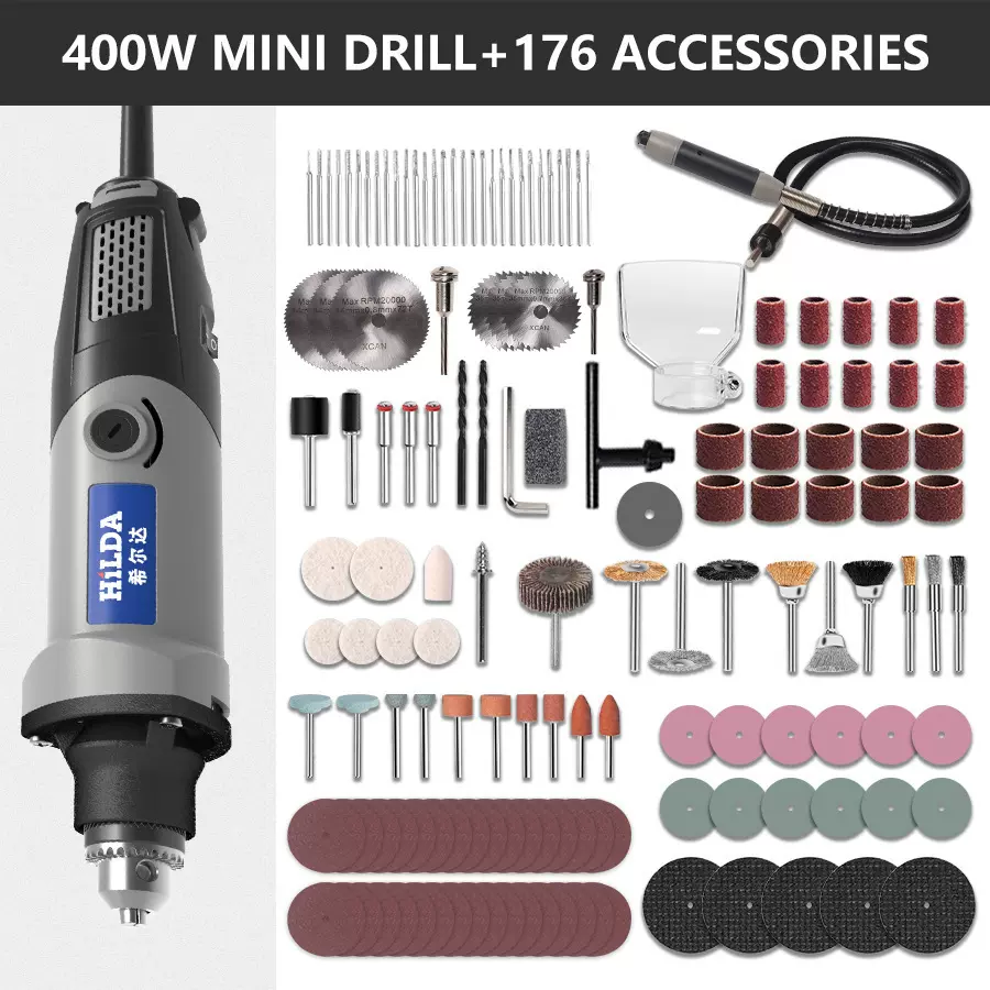 400W插电款220v直磨机110V电磨机配件家用电动研磨抛光机套装