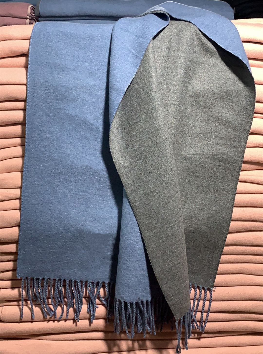 울 양면 - 12호 블루 다크그레이