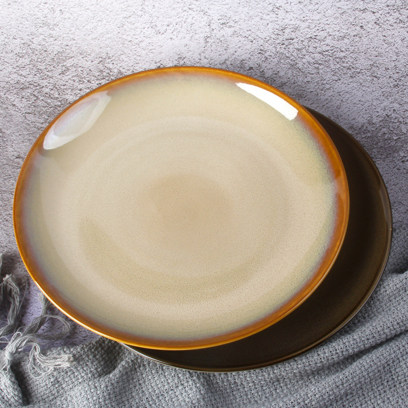 El horno cambia el color de la melaza de la exportación del comercio exterior [un solo producto de gama alta de la marca] placa occidental placa plana de 10 pulgadas Placa de filete