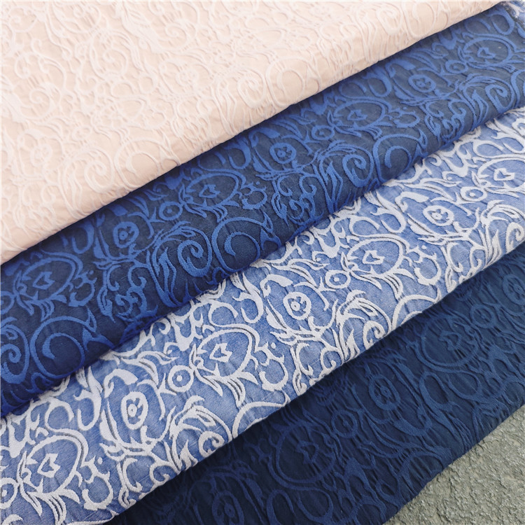 H-536#库存现货人棉混纺梭织提花  时尚裤装外套连衣裙服饰手作布