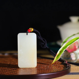 Jin Yu Tang Boutique Xinjiang Hetian Jade Sugar White Jade Year after Year More Pendant Carved Lotus Meaning One Product Incorruptible