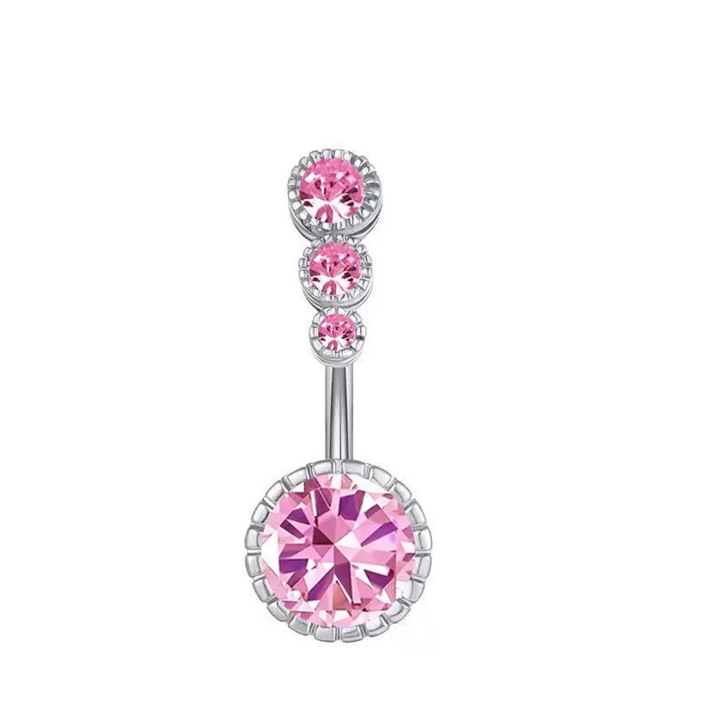 European American Cross-border E-commerce Piercing Jewelry: Navel Rings With Flowers, Hearts, Leaves, And Zirconia In_voghion.com