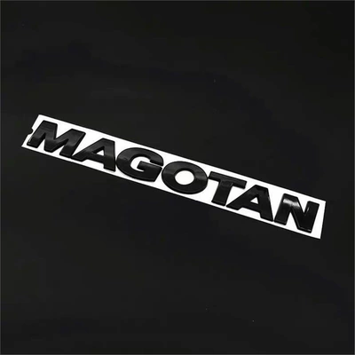 English letters and displacement label, Car logo