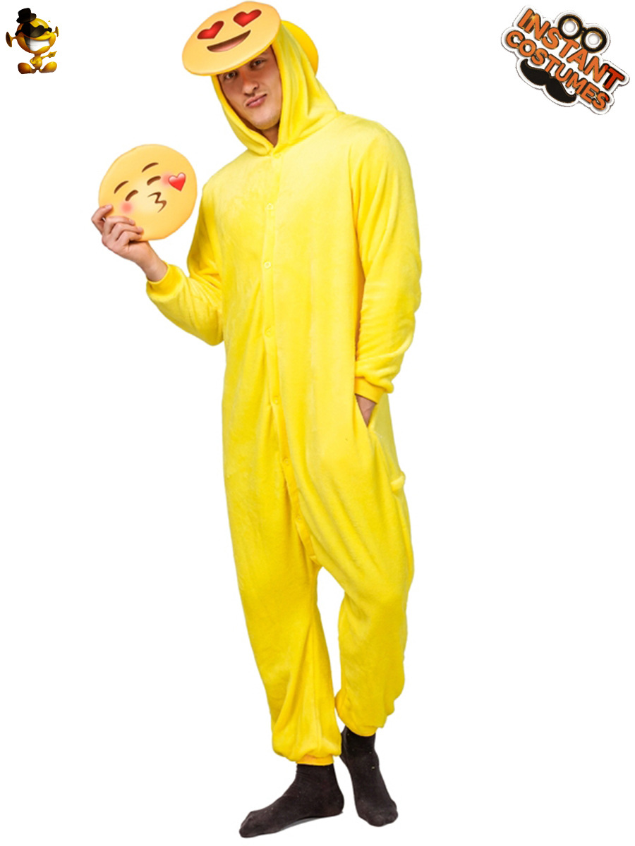 Adulto expresión divertida cara sonriente lindo pijamas mono europeo y americano Halloween Masquerade Cosplay traje