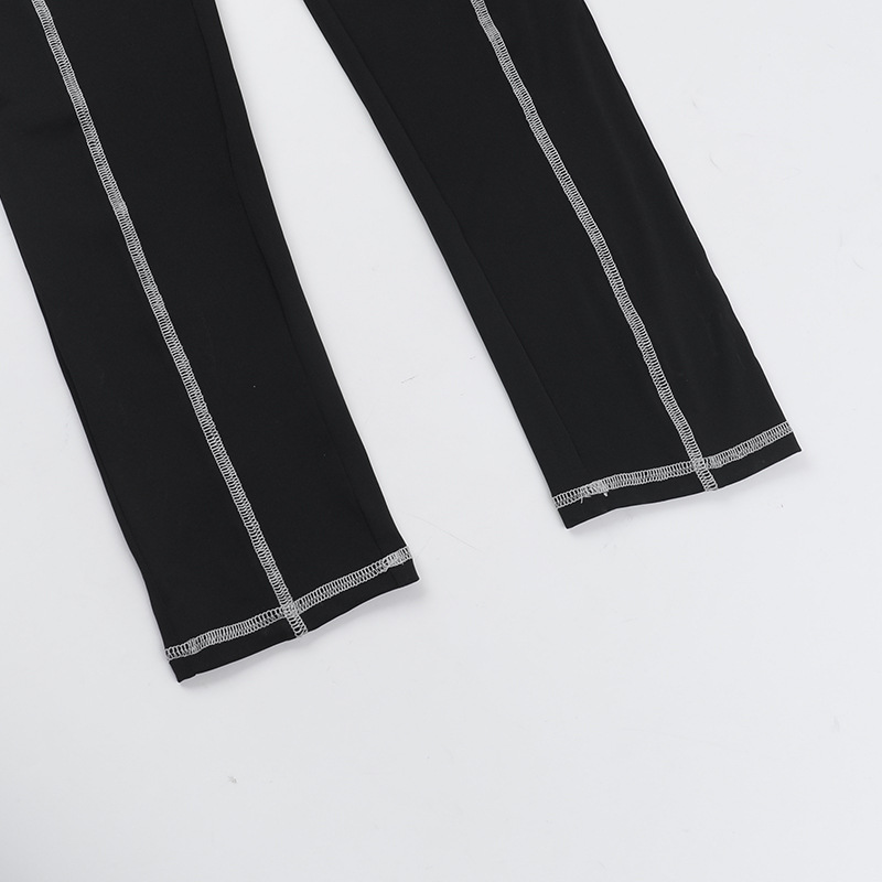 Mono de otoño para mujer, ropa de calle personalizada, sexy, ajustado, con cuello cuadrado y abertura