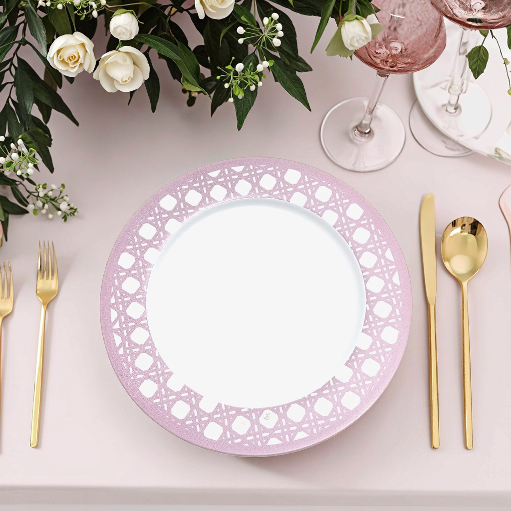 Fábrica de venta caliente de alta calidad placas de carga multicolor comercio exterior restaurante occidental patrón de fiesta bandeja cojín