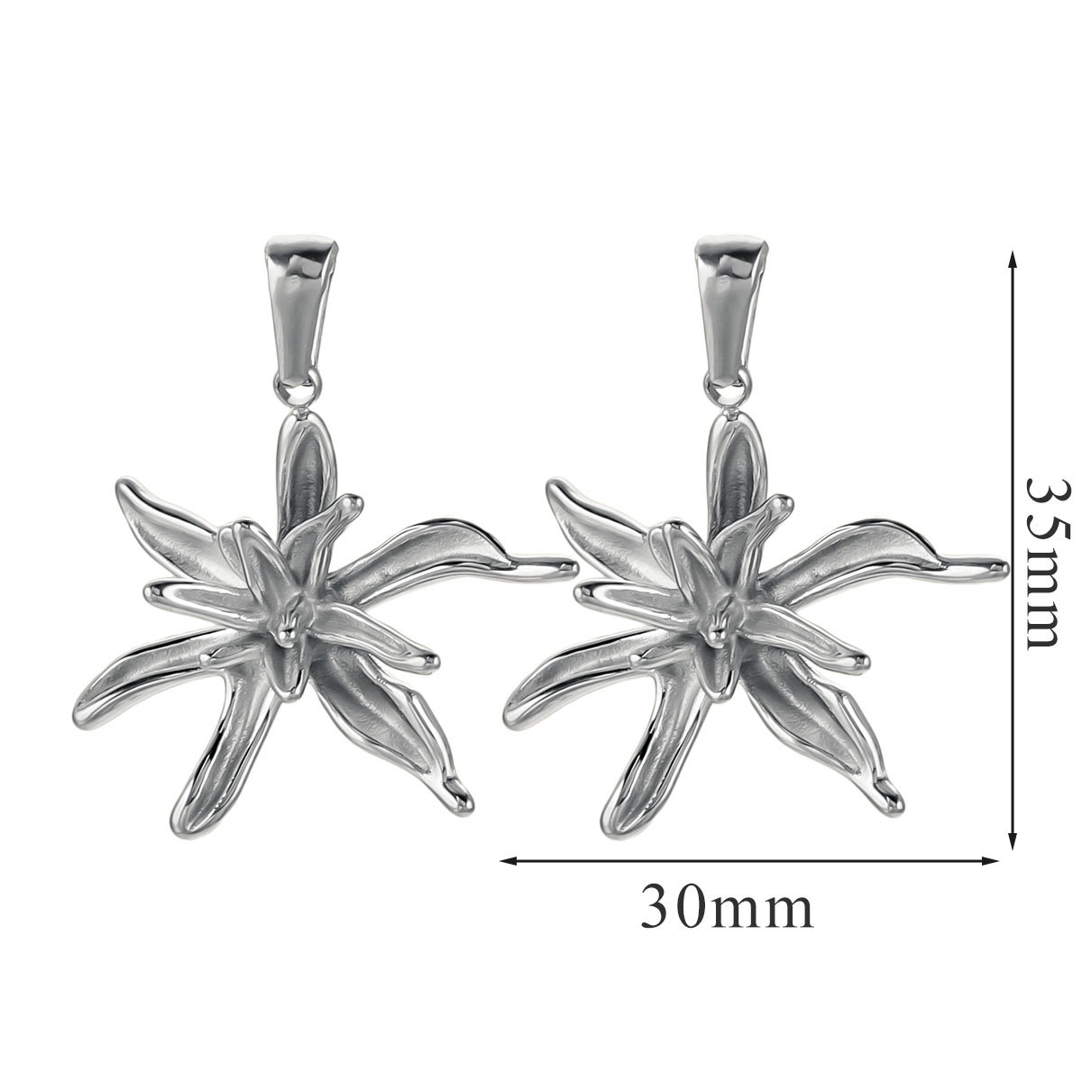 Acero inoxidable 18K dorado flores creativas en el viento nicho collar DIY de verano alta sensación accesorios