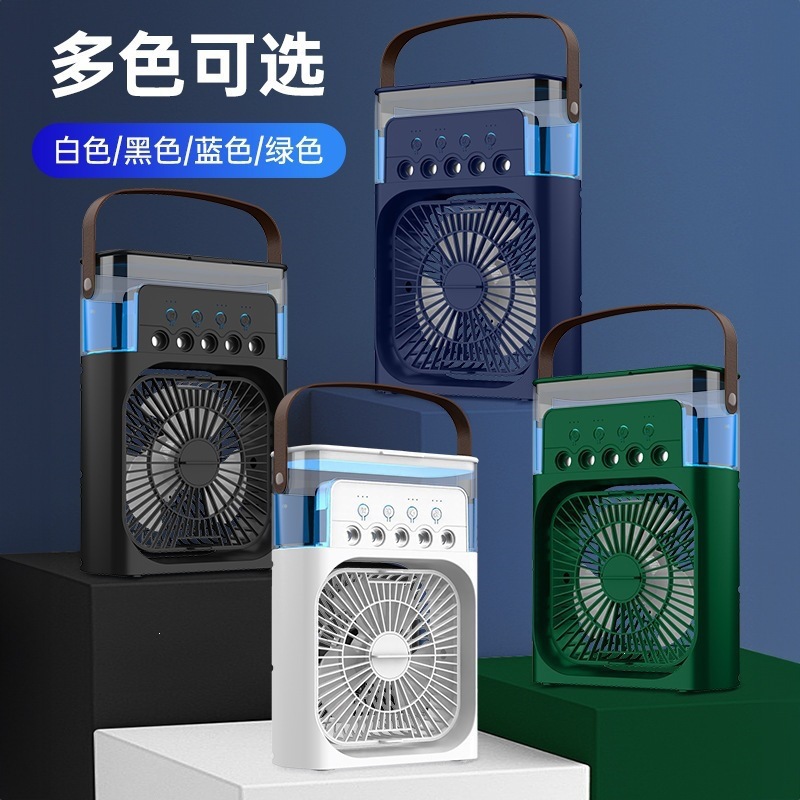 Explosión de ventilador de humidificación de pulverización de cinco agujeros de refrigeración de oficina dormitorio ventilador de escritorio fuerte gran fuente de viento fábrica