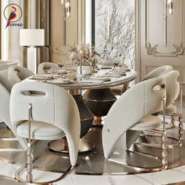 意式轻奢不锈钢休闲椅客厅餐椅高级感款咖啡椅餐厅桌椅异形椅子