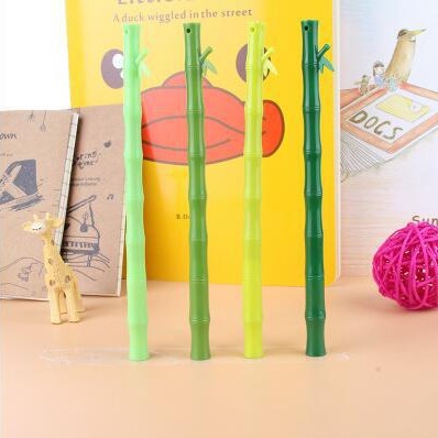 Creative Green Fresh Bamboo Style Gel Pen Cute Stationery Pen 0.5mm Black Gel Pen