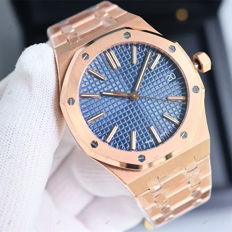 A.-P de comercio exterior de Aijia de envío transfronterizo Royal Oak Dachang Maquinaria automática Reloj luminoso para hombre Cinturón de acero