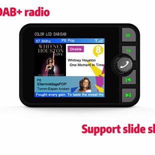 European Station Popular Color Screen Car Dab Digital Receiver Dab Radio Car Bluetooth Mp3 Multi-Function Suitable