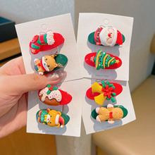 圣诞节礼物刘海发夹边夹装饰侧边发卡女2025新款鸭嘴夹子儿童头饰