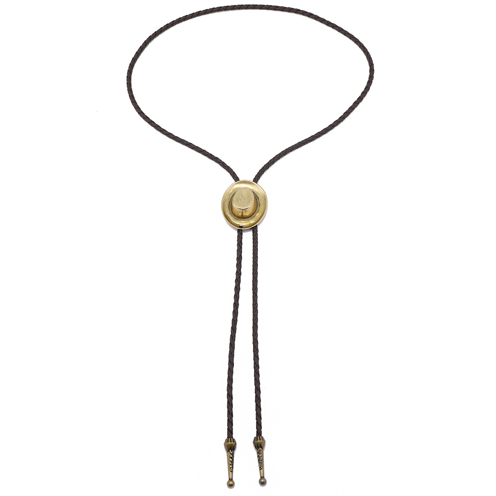 30g Weight Zinc Alloy Pendant Material Necklace Classification Leather Rope Chain Material 1 Piece Quantity Casual Occasion rope, Zinc alloy Material hat Pattern Unisex Gender Retro, Punk Style Retro Punk Hat Rope Zinc Alloy Unisex Necklace 9