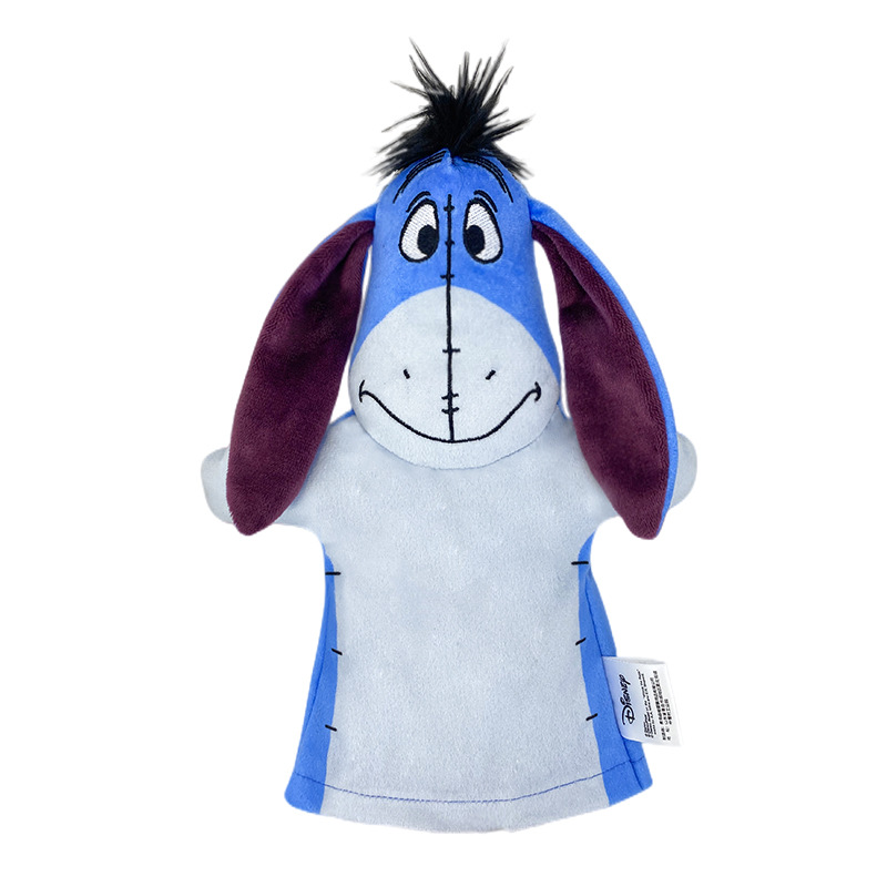 En stock muñeca de dibujos animados genuino Disney marca marioneta de mano interacción padre-hijo Mickey Mouse niños educación temprana juguete de peluche