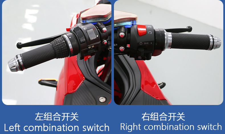 Export-oriented Jiaolong electric motorcycle with long range, high power 5000W 72V high-speed street bike and sports bike