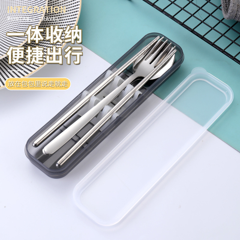 304ステンレス携帯食器学生旅行スプーン箸フォーク収納ケースセット宣伝プレゼントロゴ|undefined