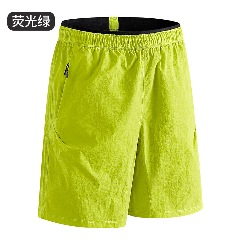 Manufacturer Wholesale Ice Silk New Sports Casual Five-Point Pants Men's Loose Large Size Breathable Quick-Drying Mid-Pants Stretch Pants