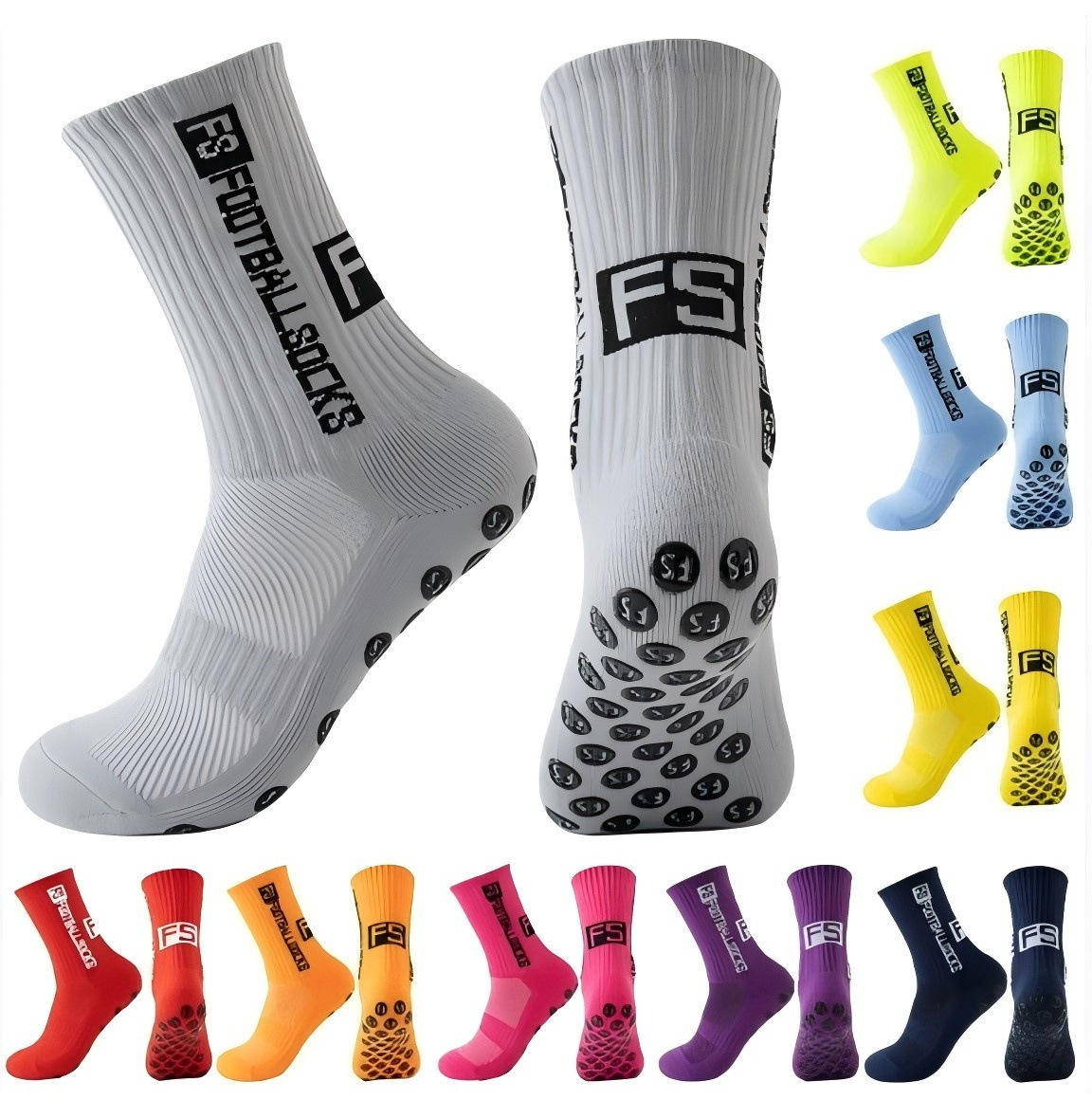 Temu Cross-Border Best-Selling Football Sock Set Fs Professional Thickened Towel Bottom Amazon Shein Leg Sleeves Protective Bandage