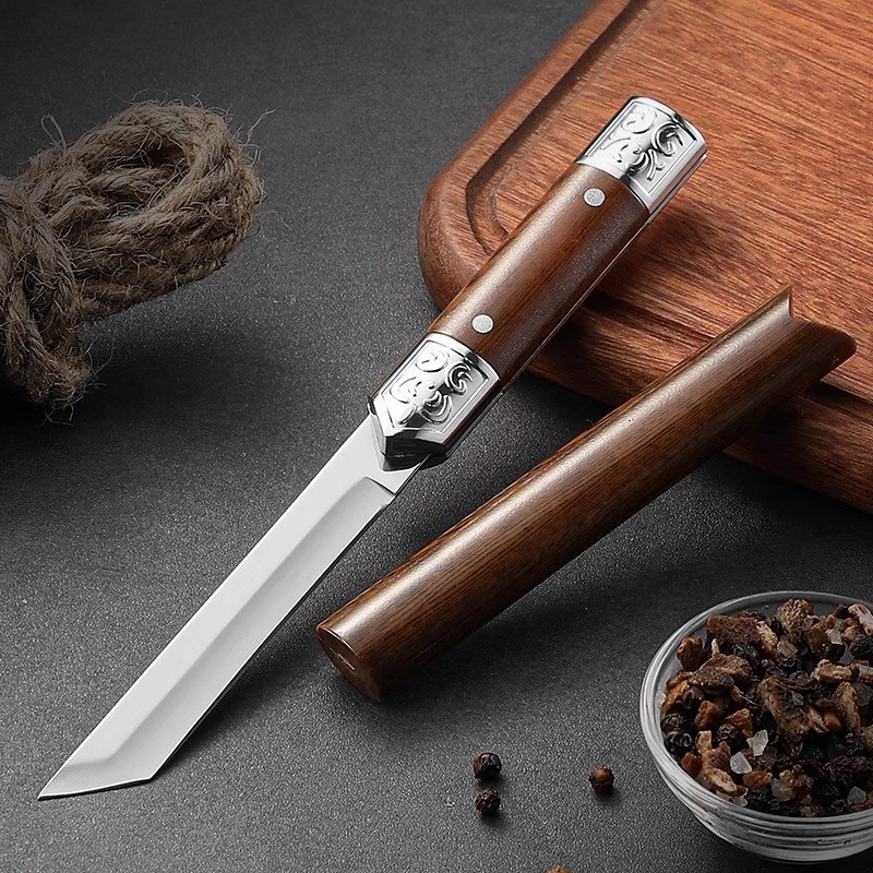Cuchillo plegable cuchillo de frutas portátil supervivencia al aire libre afilado de alta dureza cuchillo de camping Pilece