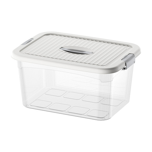 Large storage box plastic box transparent household clothes portable car storage box with cover manufacturer wholesale