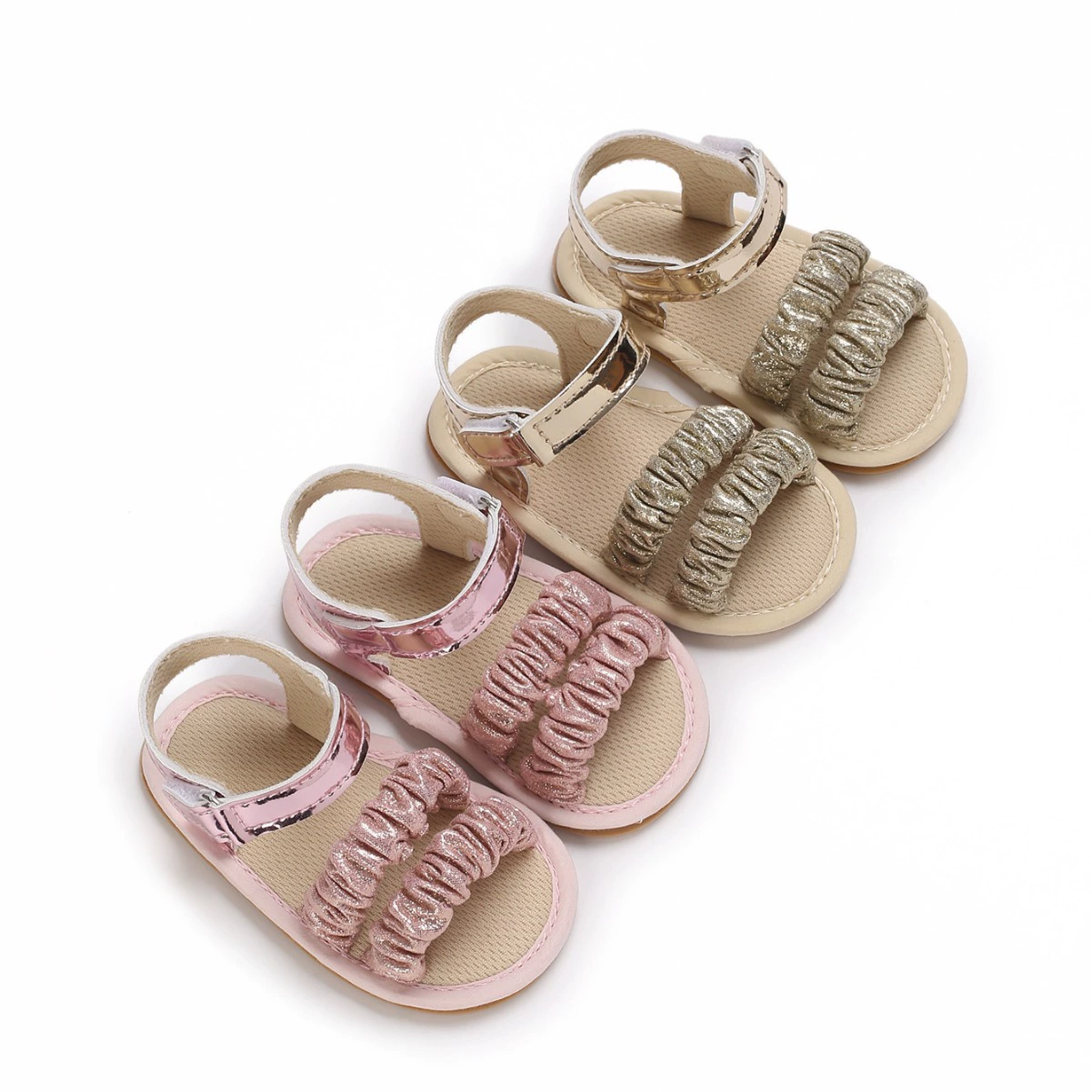 Li Haisheng летние новые сандалии для маленьких девочек От 0 до 1 года детская Открытая пятка простая верхняя одежда подходящие ко всему сандалии