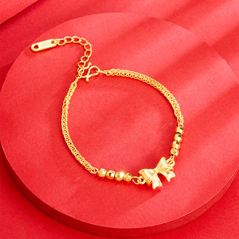 Vietnam oro pulsera arco ajustable fresco mujer dulce simple Internet celebridad mismo estilo no-desvanecimiento fábrica