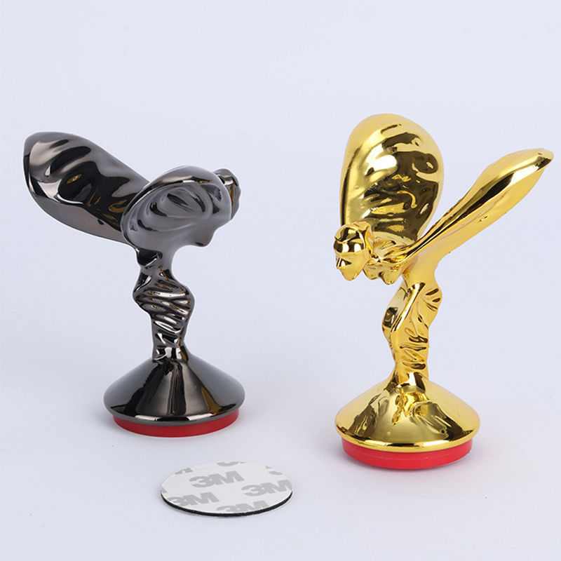 Little Golden Car Logo Modification, Car Emblem, Electric Vehicle, Classic Car Emblem, Angel Goddess Emblem for the Front of the Car