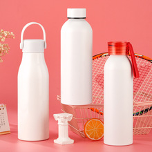 定制新品跨境热升华运动水壶大容量户外骑行登山水杯铝杯铝制水壶