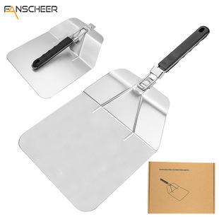 Manufacturer's Ready-Made Pizza Shovel Cake Shovel Foldableable Rubber Plastic Handle 430 Baking Transfer Pizza Cake Tool Shovel