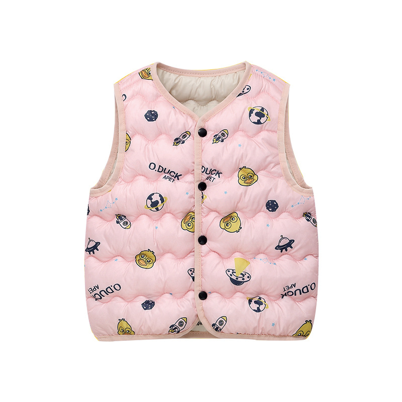 Comercio exterior transfronterizo, nuevo modelo 822, chaleco infantil con diseño de patito amarillo, ropa infantil, chaleco cálido de algodón para bebés image 6