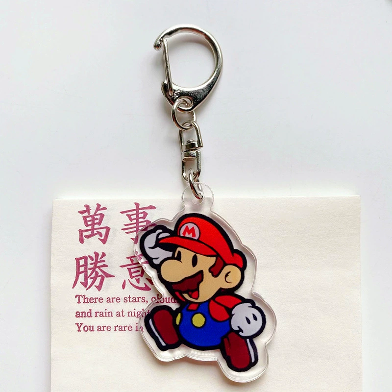 Cartoon acrylic creative keychain, bag for keys, pack, pendant