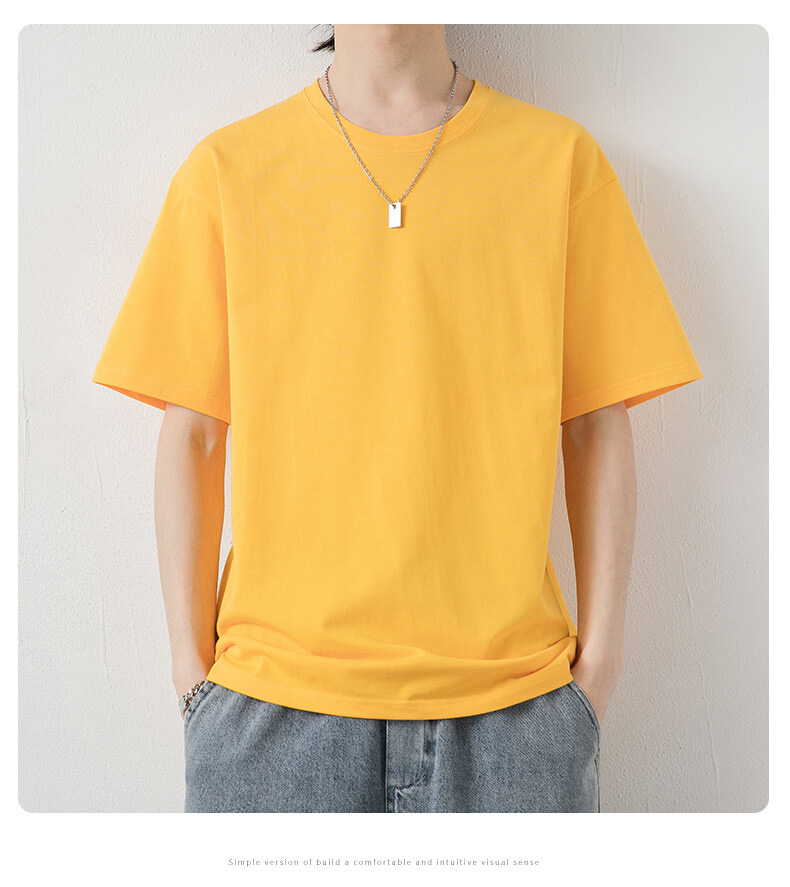 Tallas grandes algodón manga corta camiseta hombre verano 2022 nuevo harbourwind media manga cuerpo hombre color sólido hielo seda cuerpo hombre T pic 10