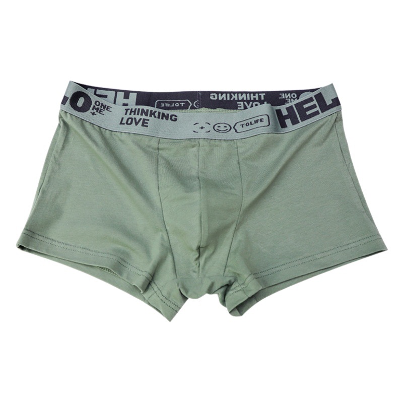 Solid color cotton boxer men's boxer wholesale waist explosions trend men's underwear boxer pants a generation of hair