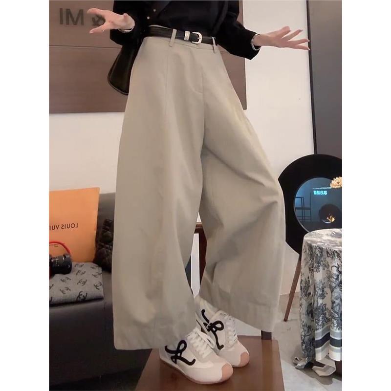春秋季新款女士设计感穿搭一整套时尚衬衫休闲阔腿裤套装|undefined