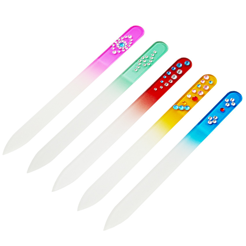 贴钻玻璃指甲锉手柄点钻粘钻带钻含钻镶钻亚克力钻水晶钻石玻璃锉