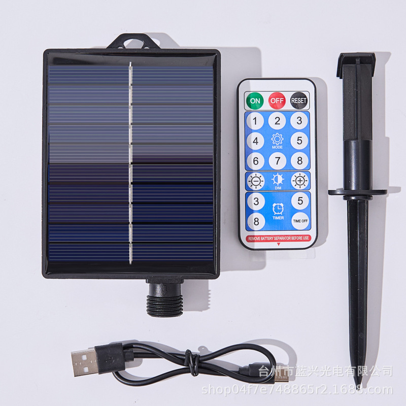 リモコンソーラーパネル 3V24V 中庭 LED 銅線ストリングライトクリスマスライト屋外防水 8 モード制御|undefined