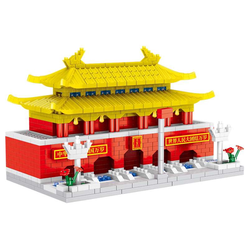 Nuevo 9911 mini Tiananmen modelo de construcción de estilo chino micro bloques de construcción de partículas de alta dificultad nacional moda juguetes ensamblados image 4