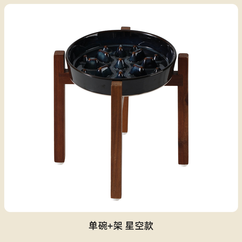 Cerámica para gatos y perros, tazón de comida lenta, tazón de perros, protector de columna cervical, tazón de agua para mascotas, tazón de arroz para perros, platos transfronterizos