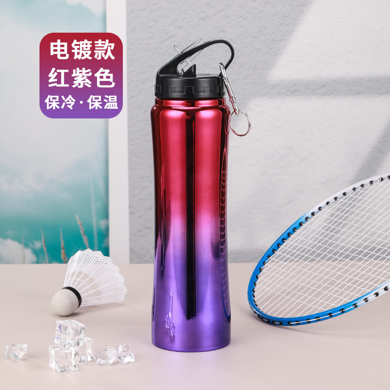 Transfronterizo nueva taza de paja de acero inoxidable portátil al aire libre portátil hervidor portátil taza pequeña cintura taza de vacío de gran capacidad