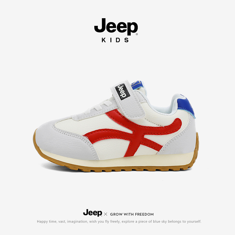 Jeep男童运动鞋2025新款轻便软底阿甘鞋儿童鞋子春秋款女童跑步鞋|undefined