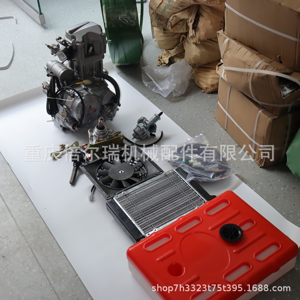 Beierrui motor de motocicleta de tres ruedas 200cc nuevo motor refrigerado por agua plateado negro motor opcional